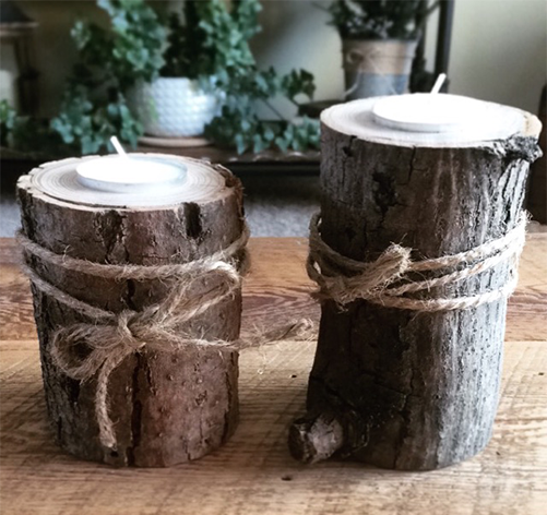 DIY Log Wood Tea Light Candle Holders Steemit